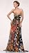 #10832G Printed Satin Sweetheart Strapless Pageant Prom Dress