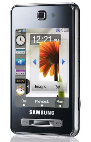 Samsung F480 Unlocked Phone with Touchscreen, 5 MP Camera, MP3/Video Player, and MicroSD Slot--International Version with No Warranty (Ice Silver)