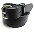 Mens Heavy Duty Black Leather Belt 1 1/4