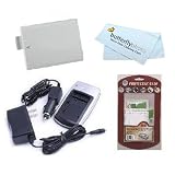 Replacement Battery For Canon LP-E5 1500MAH + 1 Hour Charger For Canon EOS 450D EOS 1000D Rebel XSI T1I + Free LCD Screen Protectors + ButterflyPhoto MicroFiber Cleaning Cloth
