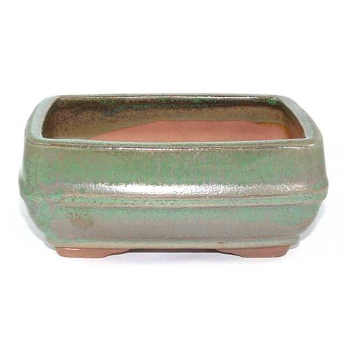 13cm Green Glazed Bonsai Pot