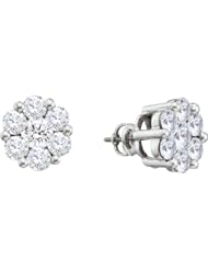 0.50ct-Dia Flower Earring