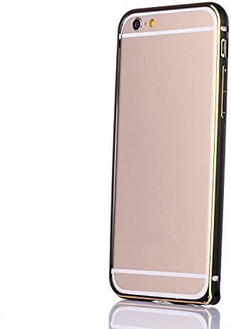 Emisoon Iphone 6 4.7 Metal Bumper Frame Colorful Premium Aluminum ,[lightweight] [Stability][anti External Shocks] Smooth Edge (Black)