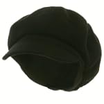 Big Size Melton Wool Newboy Cap-Black W07S40E