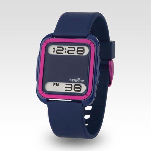 Zerone Bsquared 2 Ultra Slim Pink & Blue Aluminum Bezel Digital Watch