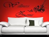 Produkt-Bild: Wandtattoo Motiv-Nr 3038 Wellness Zone, 160 x 70 cm, Farbe: schwarz mit Ranke