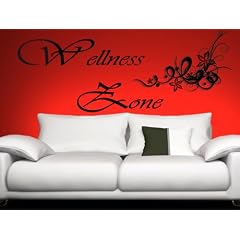Wandtattoo Motiv-Nr 3038 Wellness Zone, 160 x 70 cm, Farbe: schwarz mit Ranke