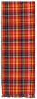Durable Hand Woven 100% Cotton Colorful Red and Yellow Plaid Table Runners 12x72 Inches Set of Two