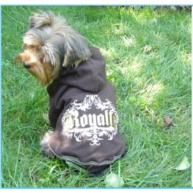 ROYALTY Brown Dog Hoodie by Ruffluv at THE REGAL DOG - Size XSmall XS