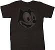 Felix the Cat Vintage Distressed Face Charcoal Gray T-Shirt Tee