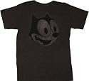 Felix the Cat Vintage Distressed Face Charcoal Gray T-Shirt Tee