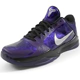 Nike Men's NIKE ZOOM KOBE V BASKETBALL SHOES 10 (INK/METALLIC SILVER/BLACK/ICE)