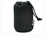 GSI Great Quality Ultra-Secure Lens Case - Pouch Fits and Protects 60/105 Micro Lens - 28-85 Zoom Lenses - Drawstring Neoprene Bag - For Canon, Sigma, Nikon, Sony and All Brands!