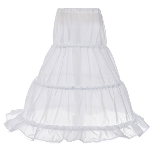 Dressy Daisy Girls 3-Hoop Crinoline Petticoat Slip Underskirt For Girl Dresses