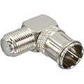 Adapter F-Quick-Stecker (SAT) auf F-Buchse (SAT) - gewinkelt