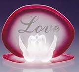 Glass Love Swans Candleholder