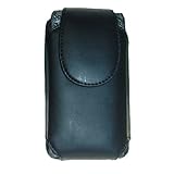 Black Leather Phone Carrying Case for Kyocera Melo S1300/ Nokia 2600 Classi ....