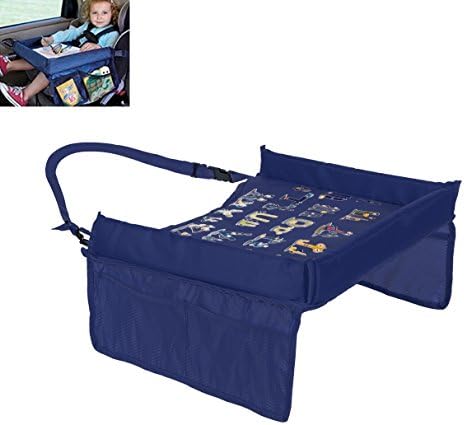 COOLBUY PARK Kids Travel Car Seat Portable Play Food Tray Storage Buggy Pushchair Lap Adjustable