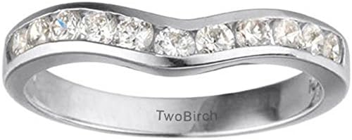 Diamond Classic Contour Wedding Ring mounted in Sterling Silver (0.15 ct. twt. of Diamonds G-H I2-I3 )