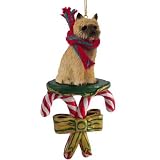 Cairn Terrier Red Dog Candy Cane Ornament