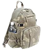 Canvas Backpacks:Woodland Camouflage Vintage Military Book Bag Backpack