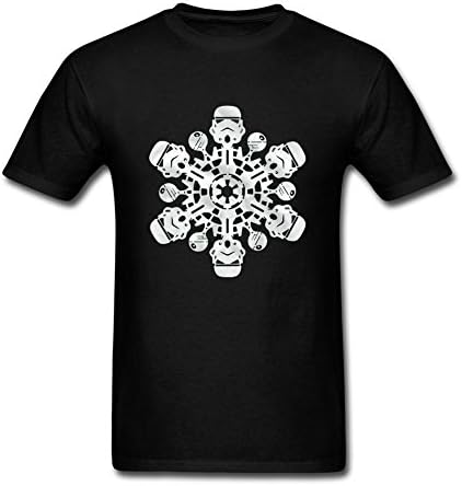 Hohon Funny Star Wars Christmas Stormtrooper Snowflake T-shirt for Mens Black XL