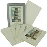 Grazie Leaning Tower of Pisa Cavallini Boxed Cards and Envelopes, Set of 10 with Vintage Look