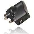 Duronic USB1AB Single 1000mA USB AC Mains UK Charger for Amazon Kindle, mobile phone, iPad, eBook, PSP + More