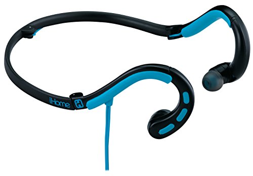 iHome Water-resistant Foldable Behind the Neck Sport Earphones with In-line Mic, Remote and Pouch - Black/Blue (IB14BLXC) iHome Water-resistant Foldable Behind the Neck Sport Earphones with In-line Mic, Remote and Pouch - Black/Blue (IB14BLXC)