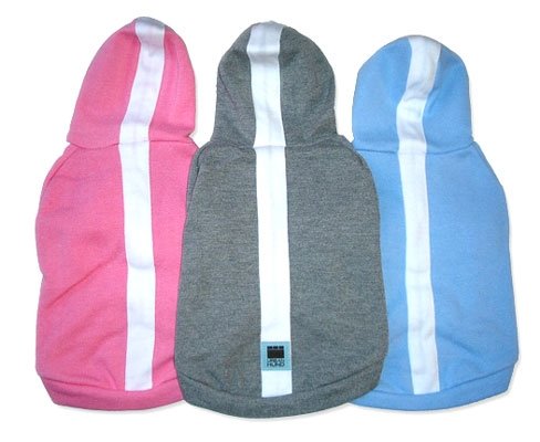 Cover image : Blue & White Stripe Dog Hoodie Sweatshirt by Urban Hund, size Medium