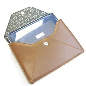 HP MINI 1000 XP MI 1035, HP MINI 2133 2140 1099, SAMSUNG NC10 N110 MINI NAVY BROWN Envelope LEATHER 10 Inch Mini-Note PC NETBOOK Carrying POUCH CASE Cover Sleeve
