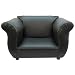 Fancy Child-size Chair - Black leatherette, by Fantasy Furniture