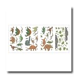 Realistic Dinosaur Island Palm Tree Wall Sticker Decor