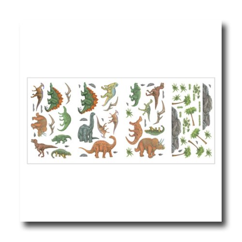 Realistic Dinosaur Island Palm Tree Wall Sticker Decor