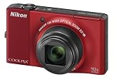 Nikon Coolpix S8000 Digitalkamera (14,2 Megapixel, 10-fach Zoom, 7,5cm (3,0-Zoll) Display) rot