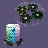 light show coasters and serving tray set - poker chips