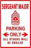 SERGEANT MAJOR PARKING army rank novelty sign