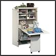 Craft / Sewing Machine Cabinet Storage Armoire Organizer Drop Leaf Table - Shipping Center Paper / Cloth and more!