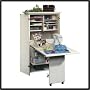 Craft / Sewing Machine Cabinet Storage Armoire Organizer Drop Leaf Table - Shipping Center Paper / Cloth and more!