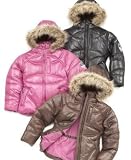 Hawke & Co. Little Girl Faux-Fur Hood Bubble Jacket
