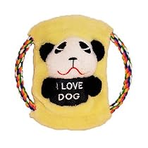 How's Your Dog 3-in-1 Plush Tug Toy Roped Frisbee - Panda