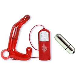 Doc Johnson Men's Pleasure Wand Red Waterproof Multi-Speed Adult Sex Toy Kit