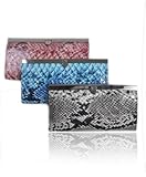 BG Faux Snake Skin Leather Purse Clutch with Free Shipping