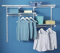 Rubbermaid 3H11 Configurations 3-to-6-Foot Classic Custom Closet Kit, White
