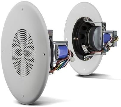 Ceiling Speaker with Grill 4in Dual Cone 8ohm / 70V With Headphones