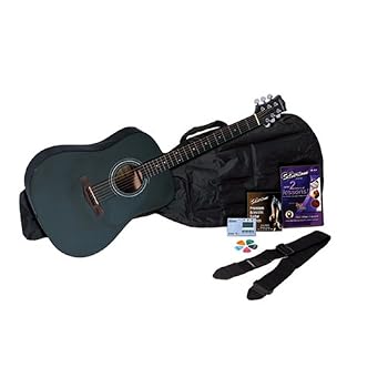 Set A Shopping Price Drop Alert For Silvertone SD10 Acoustic Guitar Package, Black