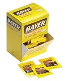 Bayer Aspirin Individual Sealed 2 Tablets in a Packet (Box of 50 Packets) Total 100 Tablets