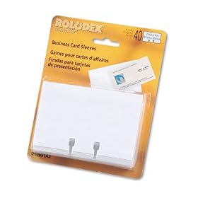 Rolodex(R) Transparent Business Card Sleeves, Pack Of 40 by Rolodex