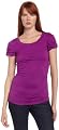 AGB  Women's Origami Twist Neck Tee,Magenta,Large