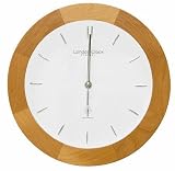 Radio Controlled Wall Clock 27cm- Light Wood 36019